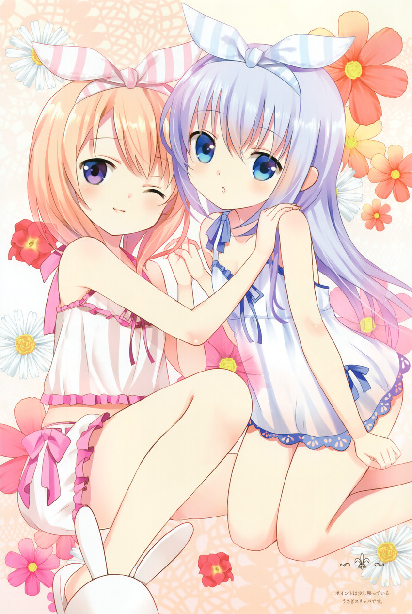 kafuu chino and hoto cocoa (gochuumon wa usagi desu ka?) drawn by koi_(koisan)