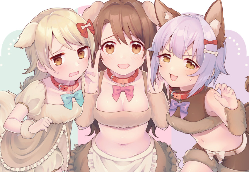 shimamura uzuki, koshimizu sachiko, and morikubo nono (idolmaster and 1 more) drawn by uso_(ameuzaki)