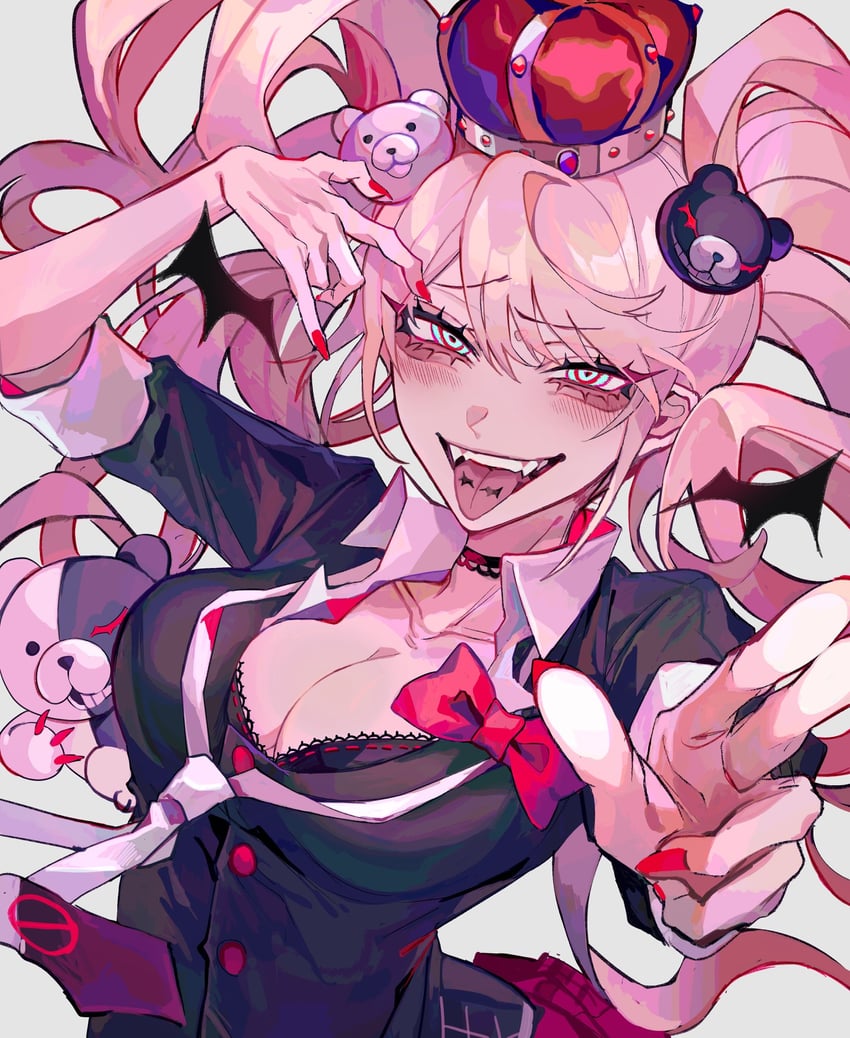 enoshima junko (danganronpa and 1 more) drawn by kuroume_(aihikarikuroume24)