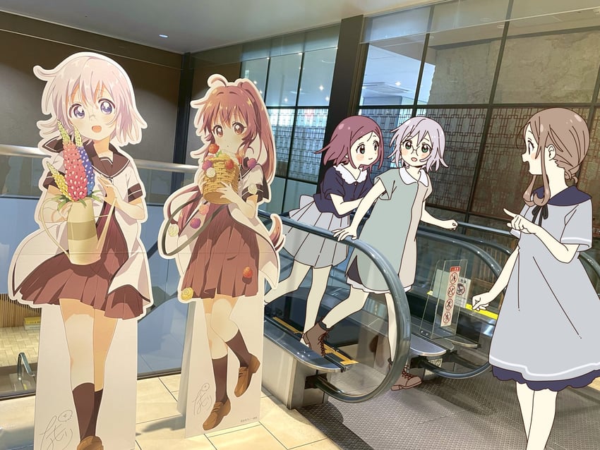 sugiura ayano, ikeda chitose, ikeda chizuru, koyama haruka, and dezaki takane (yuruyuri) drawn by namori