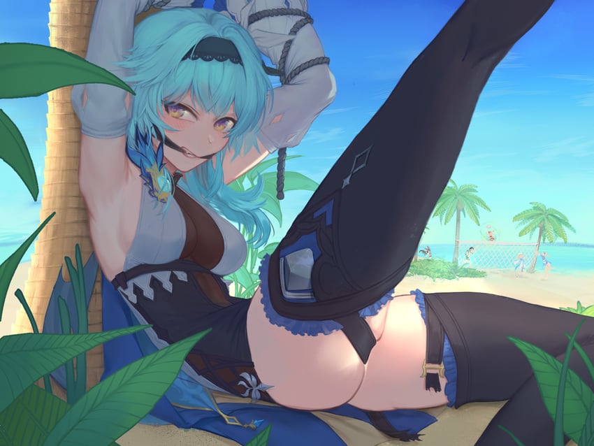 venti, klee, eula, barbara, jean, and 1 more (genshin impact) drawn by chiikbone