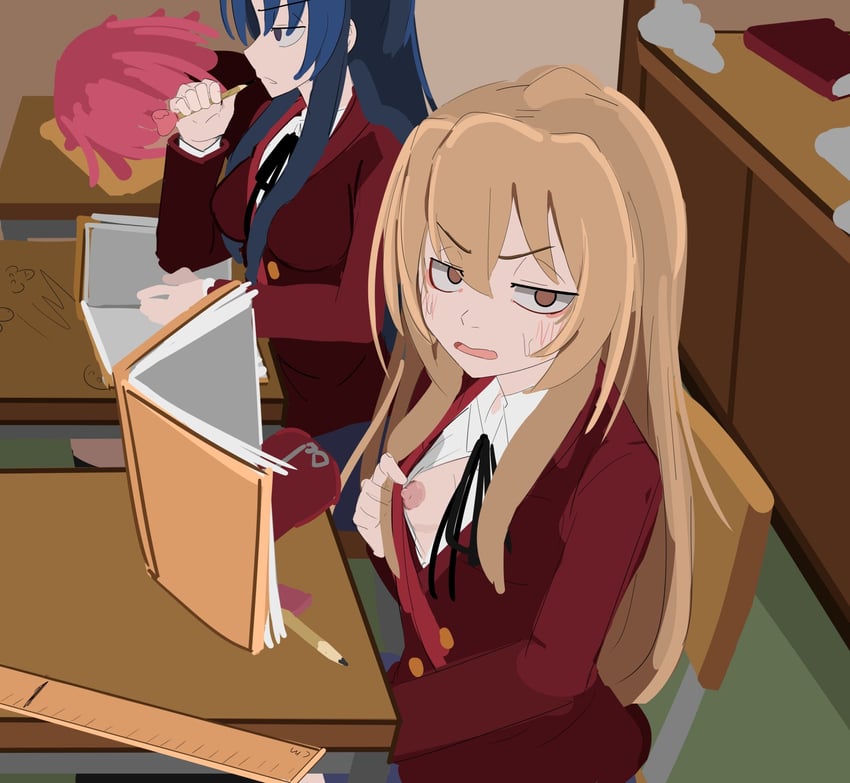 aisaka taiga, kawashima ami, and kushieda minori (toradora!) drawn by kurokimoko
