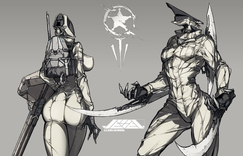 scyther and lancer (original and 1 more) drawn by juerucj