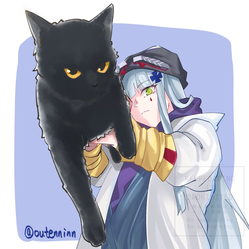 hk416 and clukay (girls' frontline and 1 more) drawn by outenninn