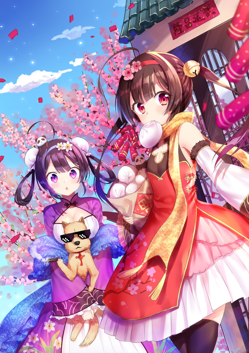 ping hai and ning hai (azur lane) drawn by silveroid