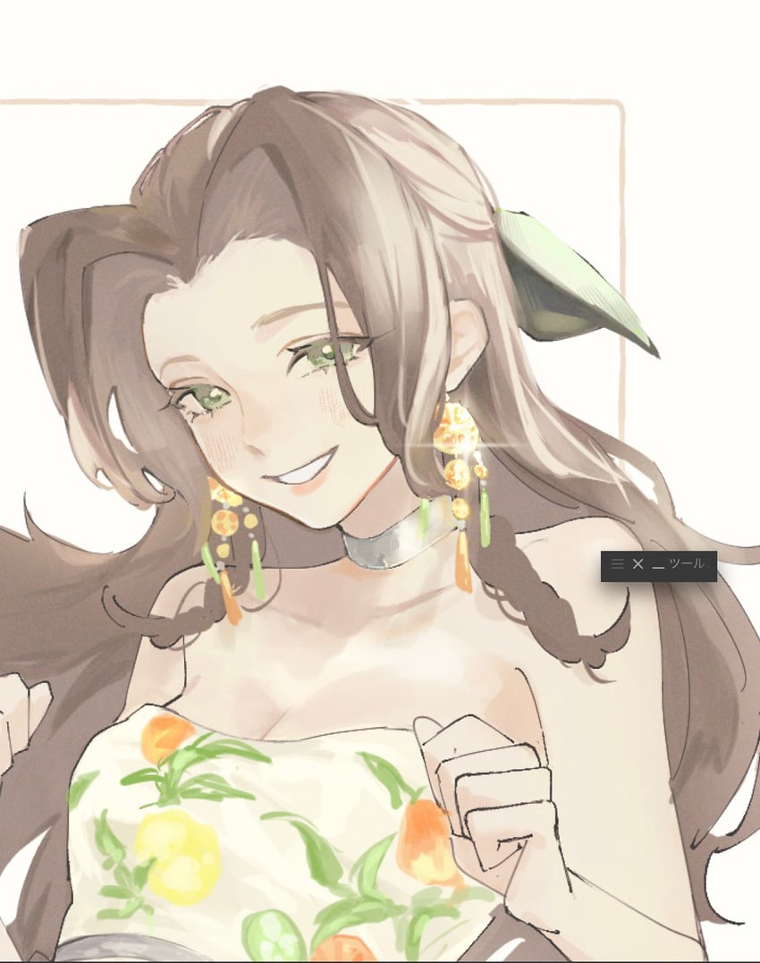aerith gainsborough (final fantasy and 2 more) drawn by gura_62