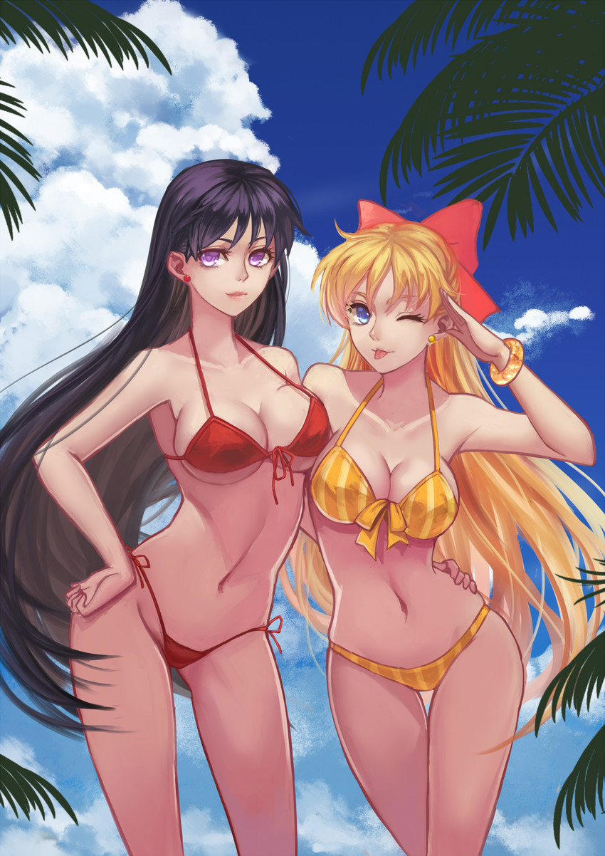 aino minako and hino rei (bishoujo senshi sailor moon) drawn by douyougen