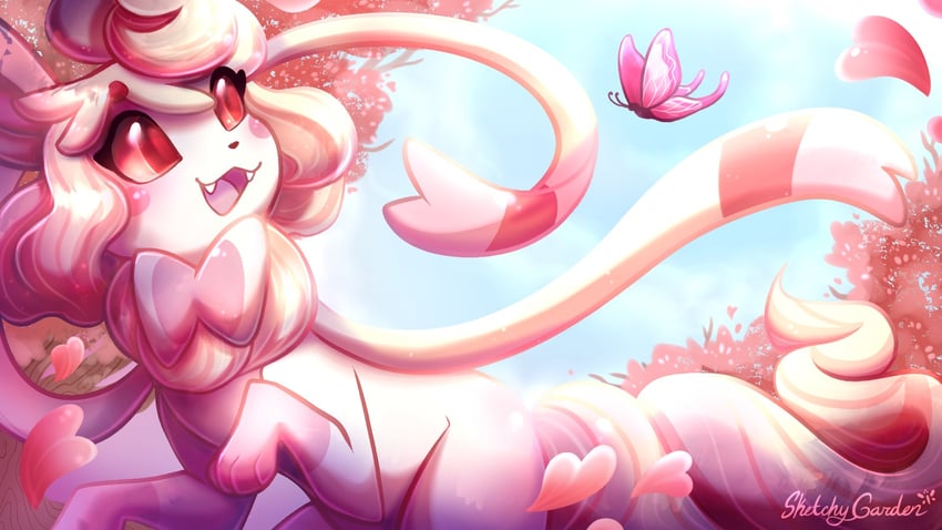 sylveon and alcremie (original and 1 more) drawn by sketchygarden