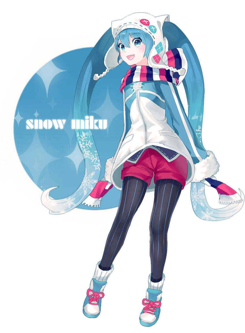 hatsune miku and yuki miku (vocaloid) drawn by boba_(zipzipplz)
