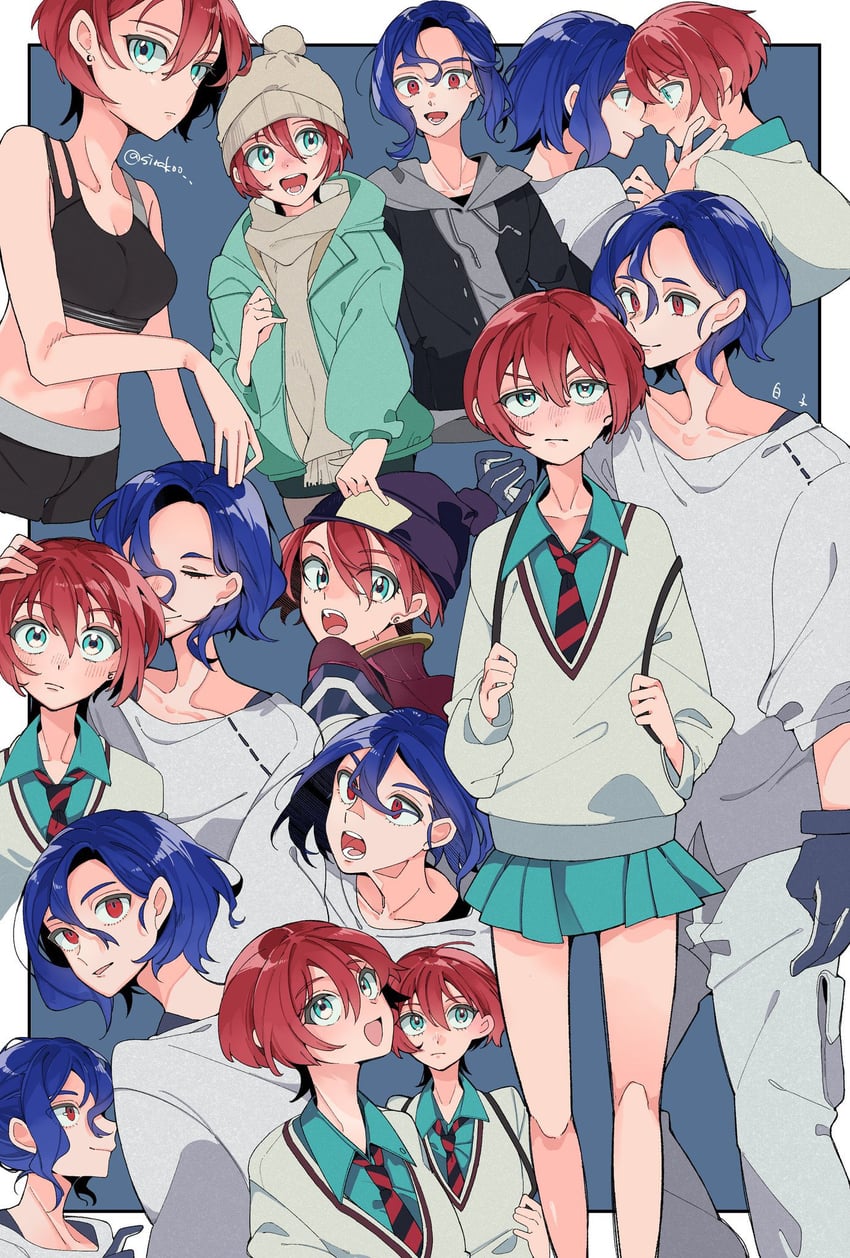 amate yuzuriha and shuji ito (gundam and 1 more) drawn by sirakoo