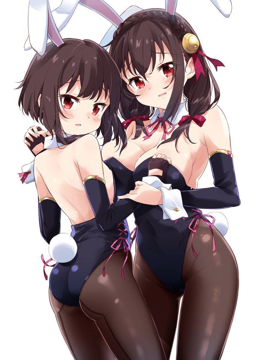 megumin and yunyun (kono subarashii sekai ni shukufuku wo!) drawn by mousou_(mousou_temporary)