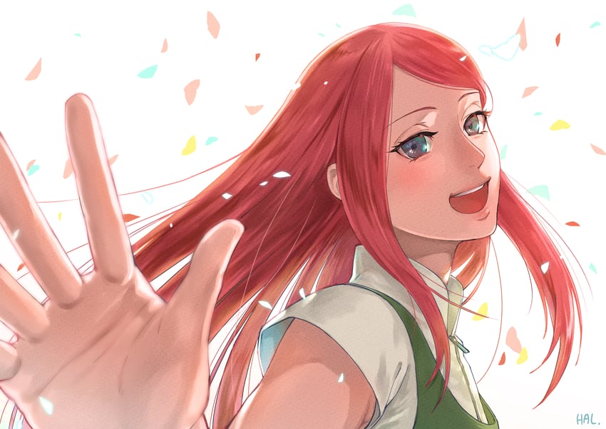 uzumaki kushina (naruto and 1 more) drawn by hal_(sakurajam)