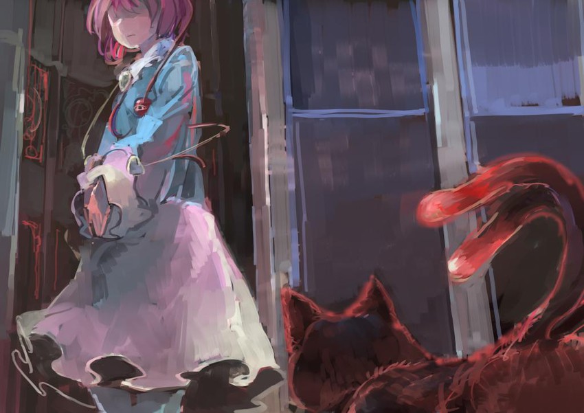 komeiji satori and kaenbyou rin (touhou) drawn by ichiba_youichi