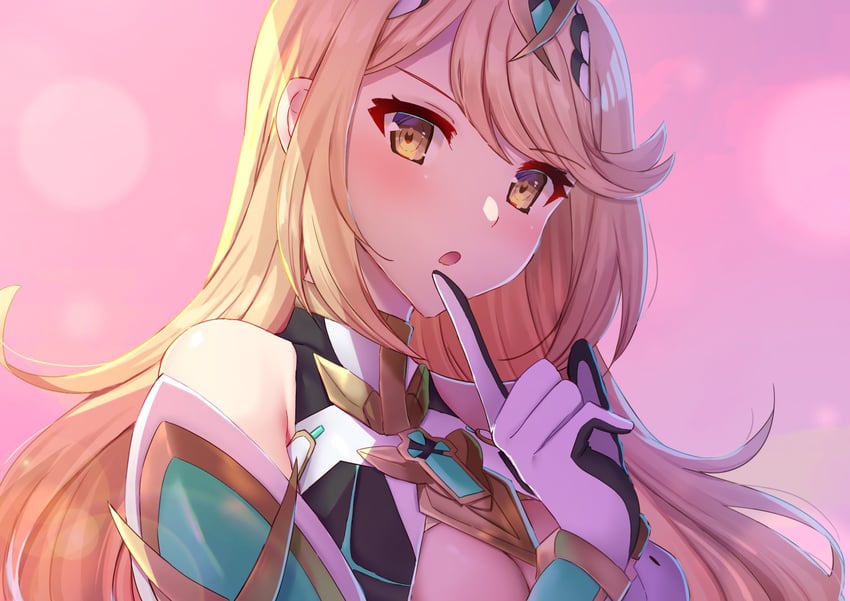 mythra (xenoblade chronicles and 1 more) drawn by edamameoka