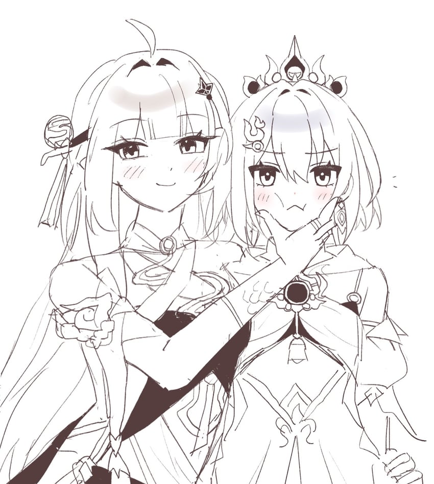 yunli and lingsha (honkai and 1 more) drawn by v_(vhanyanyo)