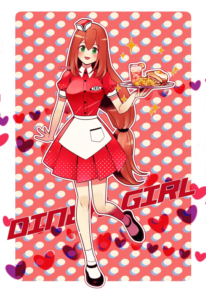 iris (mega man and 1 more) drawn by rikka_(user_hruv2435)