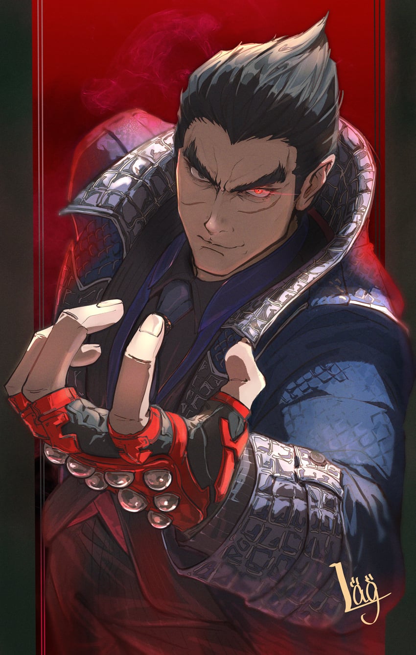 mishima kazuya (tekken and 1 more) drawn by lag_(wo76_a)
