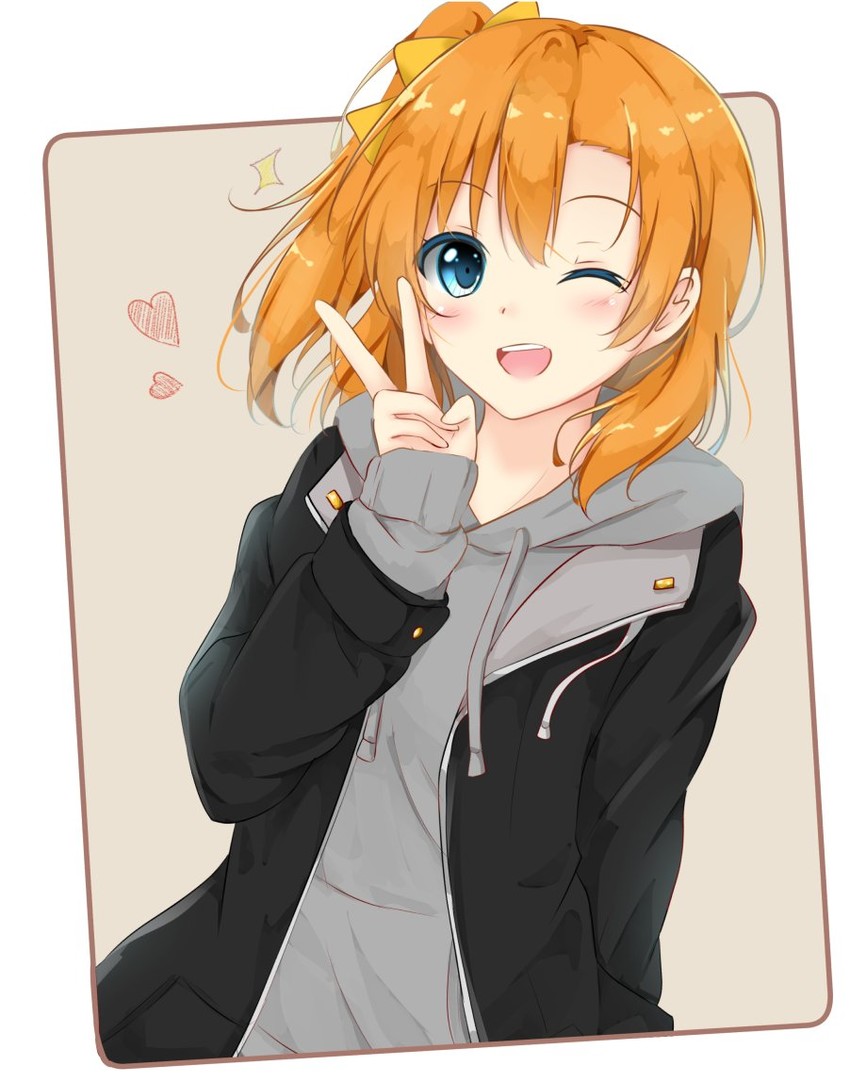 kosaka honoka (love live! and 1 more) drawn by shiina_kuro