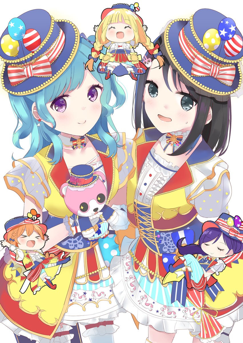 tsurumaki kokoro, okusawa misaki, matsubara kanon, seta kaoru, michelle, and 1 more (bang dream!) drawn by tsubaki_kino