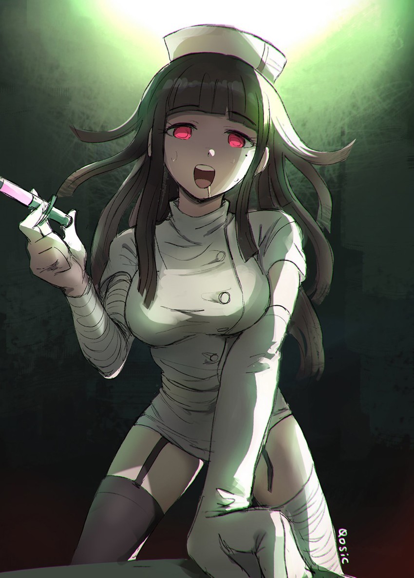tsumiki mikan (danganronpa and 2 more) drawn by qosic