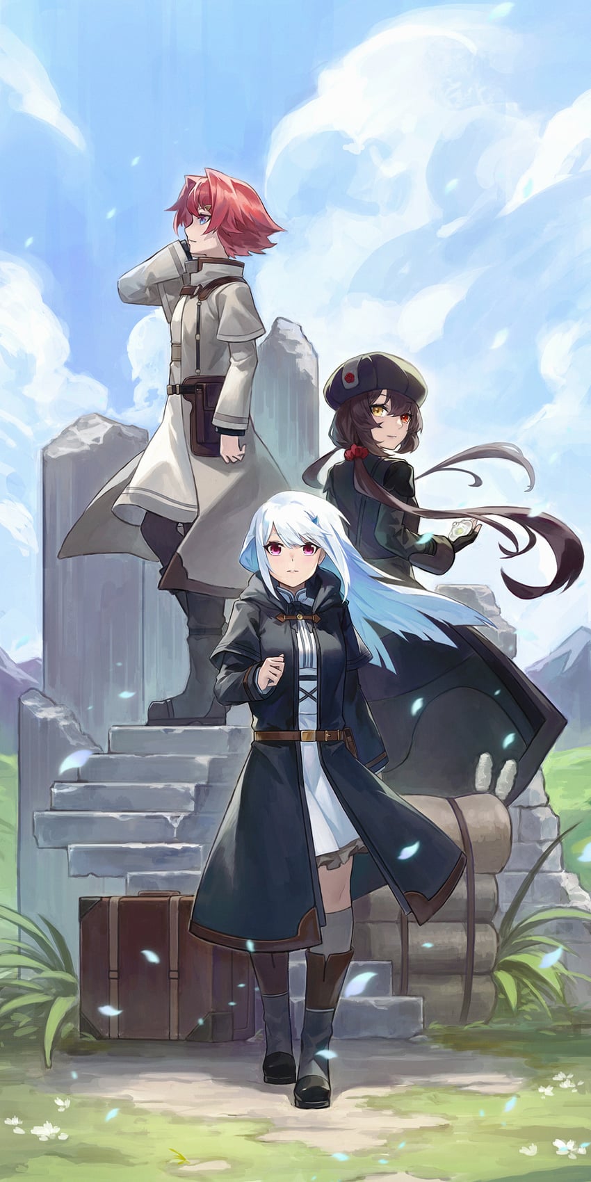 lize helesta, ange katrina, and inui toko (nijisanji and 1 more) drawn by a-er_(akkij0358)
