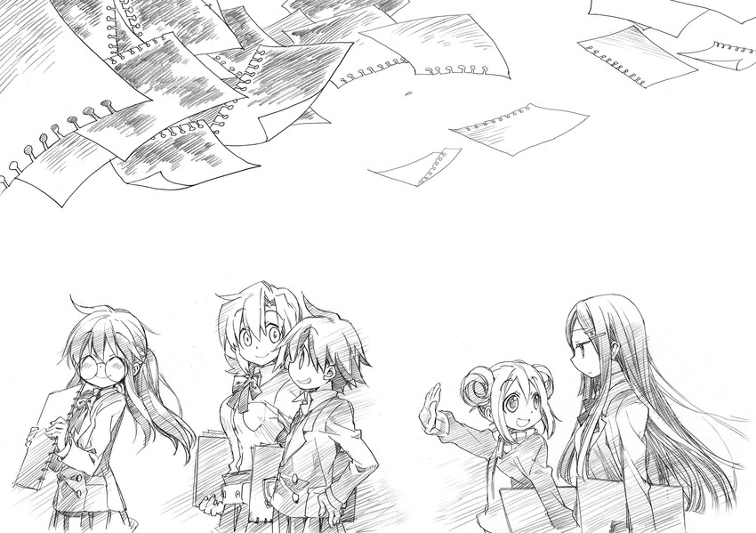yamaguchi kisaragi, nozaki namiko, oomichi miyabi, noda miki, and tomokane (ga geijutsuka art design class) drawn by kiyuzuki_satoko