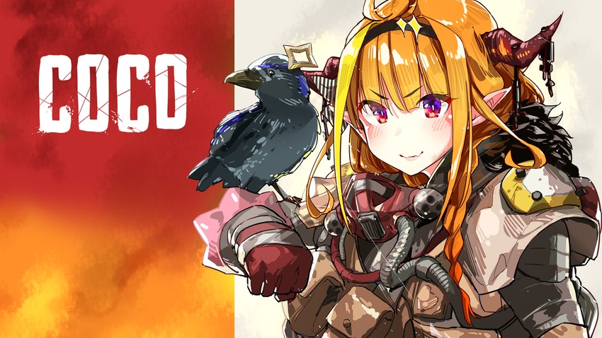amane kanata, kiryu coco, and bloodhound (hololive and 1 more) drawn by yuyaiyaui