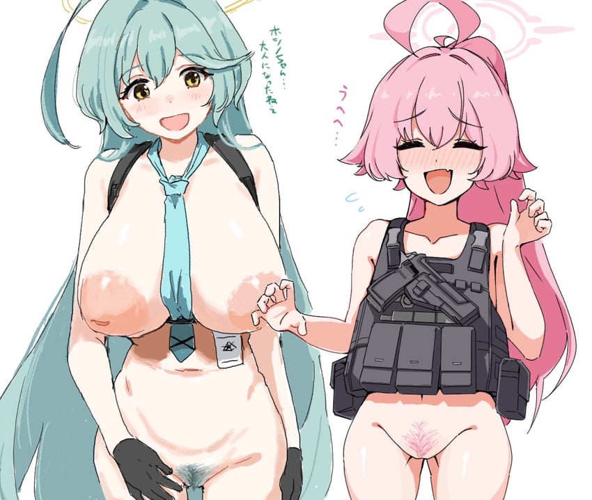 hoshino and yume (blue archive) drawn by clearite and uni_gyoza