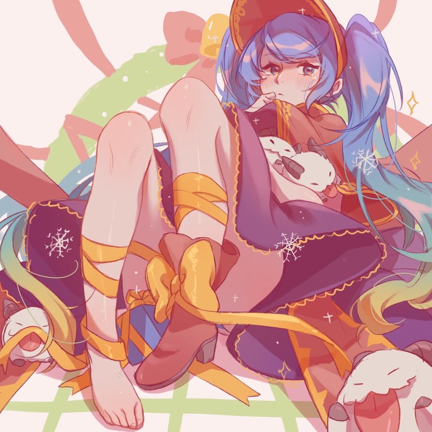 sona, poro, and silent night sona (league of legends) drawn by ruan_chen_yue