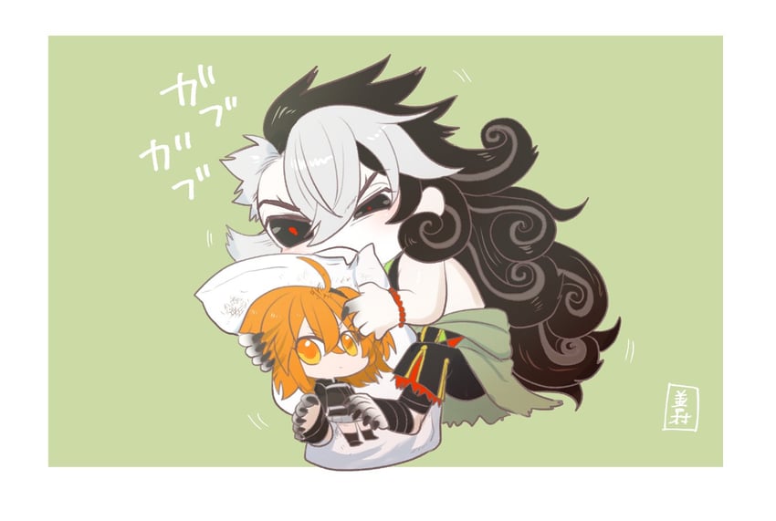 fujimaru ritsuka and ashiya douman (fate and 1 more) drawn by yoshimura