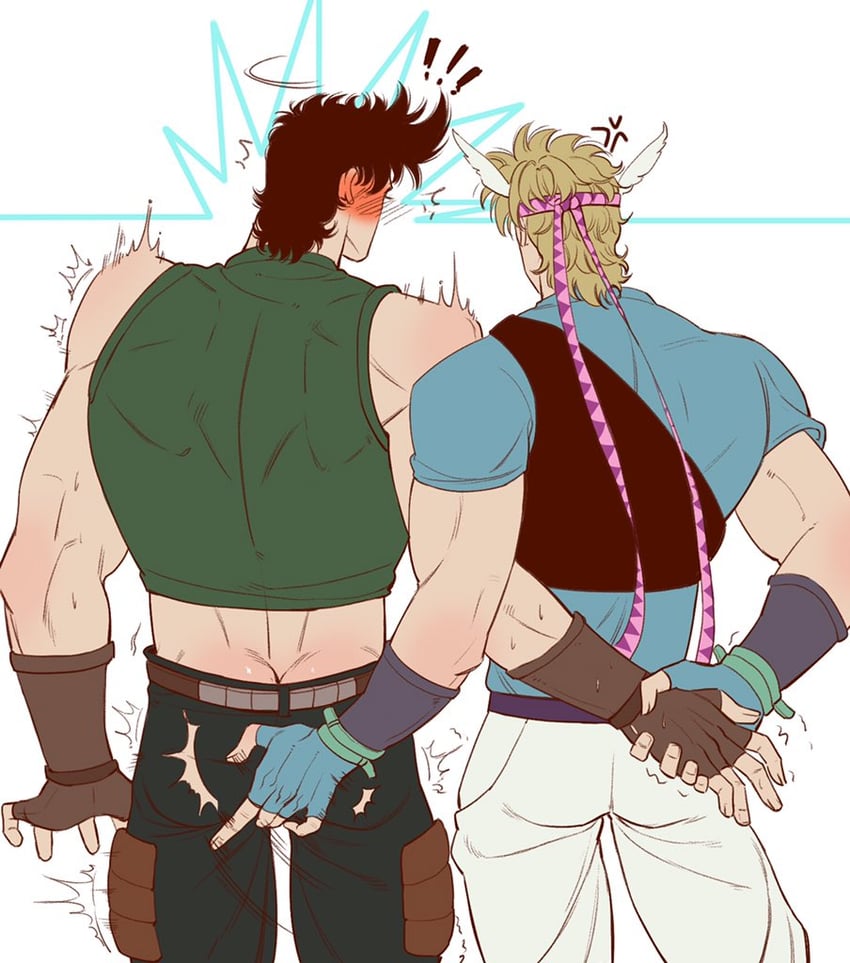 joseph joestar and caesar anthonio zeppeli (jojo no kimyou na bouken and 1 more) drawn by spadelake