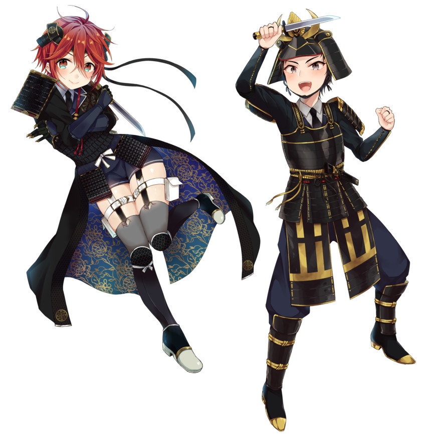 atsushi toushirou and shinano toushirou (touken ranbu) drawn by aina123