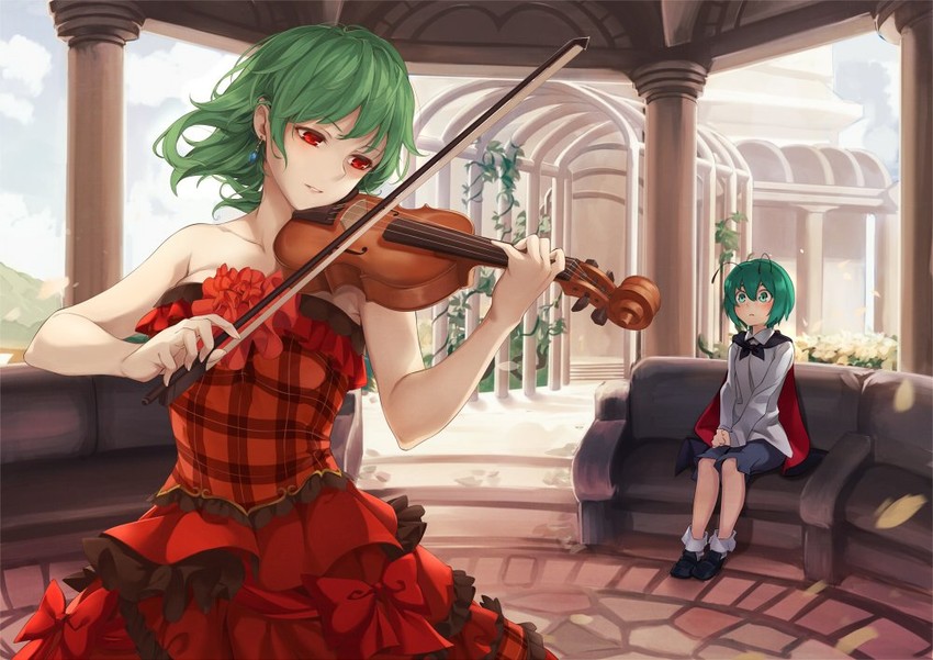 kazami yuuka and wriggle nightbug (touhou) drawn by asutora