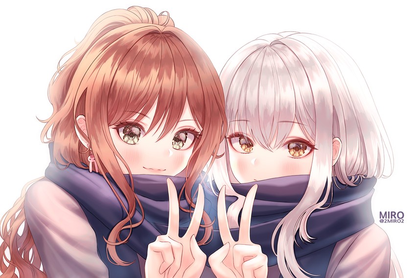 imai lisa and minato yukina (bang dream!) drawn by miro_(2miro2)