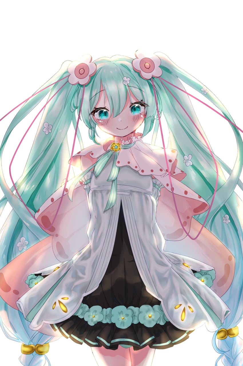 hatsune miku and magical mirai miku (vocaloid and 1 more) drawn by hamano_yui
