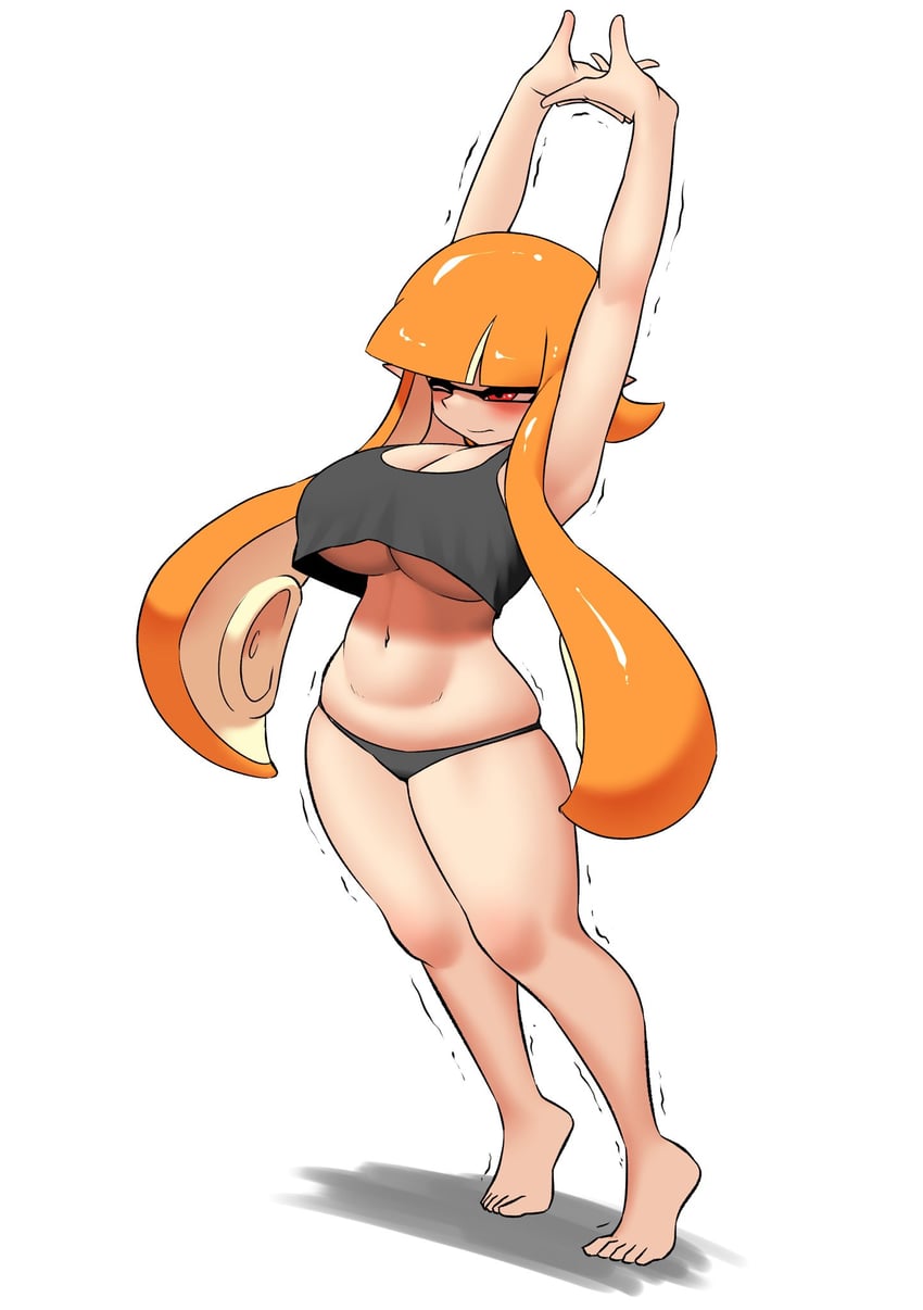 inkling player character and inkling girl (splatoon) drawn by pero_(pero7762)