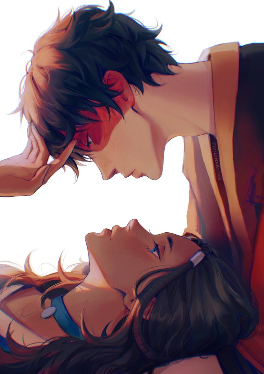 katara and zuko (avatar legends and 1 more) drawn by paulina_klime