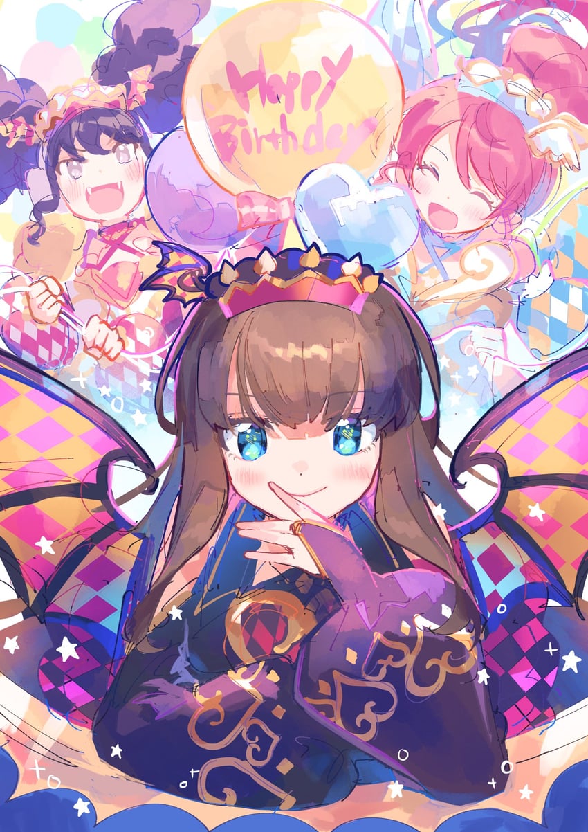 kurosu aroma, shiratama mikan, and gaaruru (pretty series and 1 more) drawn by zuho_(vega)