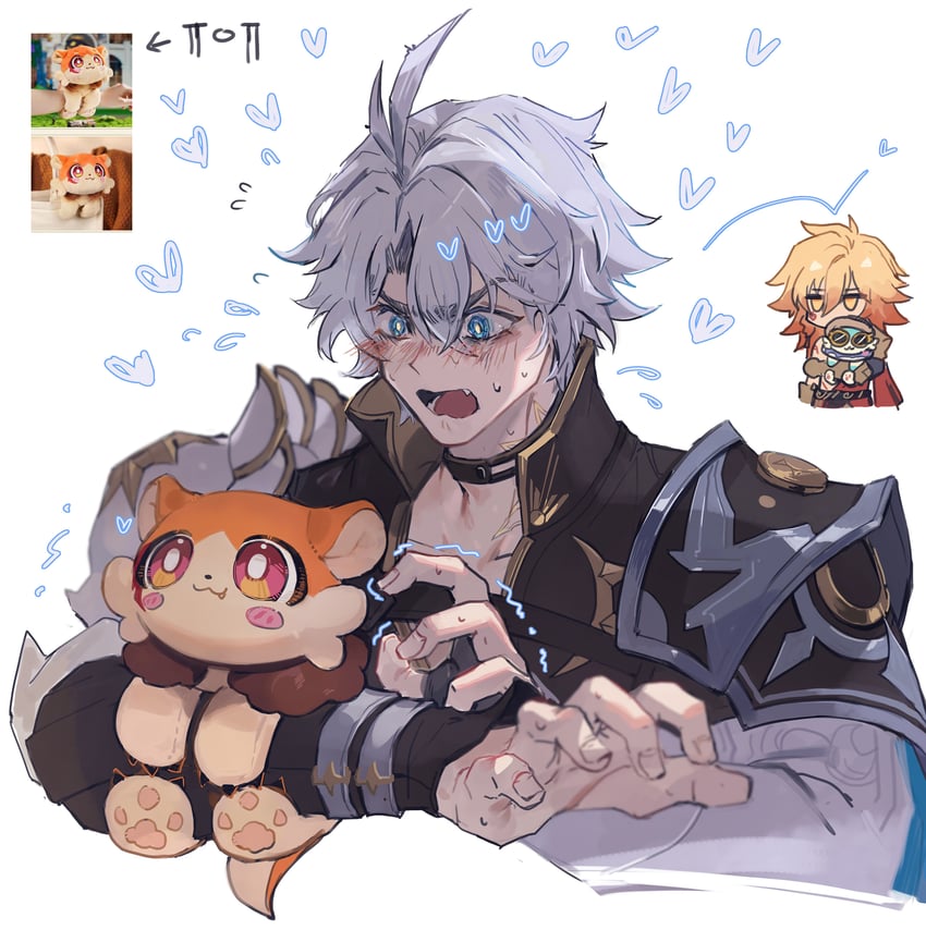 phainon, mydei, and bubbles (honkai and 1 more) drawn by qel