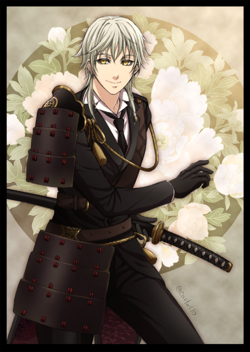 tsurumaru kuninaga and shokudaikiri mitsutada (touken ranbu) drawn by karuta410