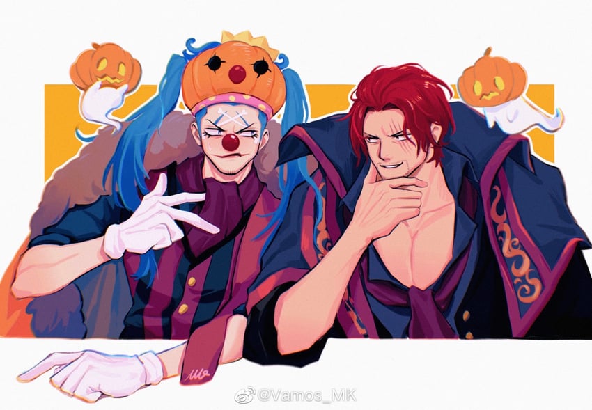 shanks and buggy the clown (one piece) drawn by vamos_mk