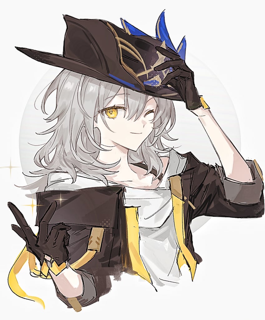 trailblazer and stelle (honkai and 1 more) drawn by rang_wo_zai_shui_10_fenzhong
