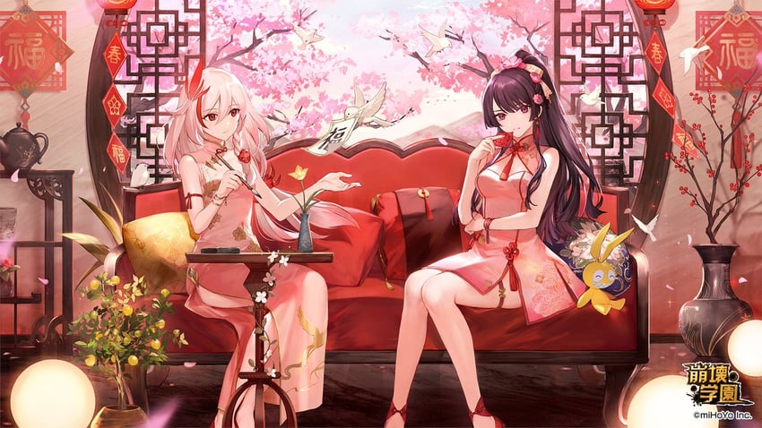 fu hua, homu, and hokushin mei (honkai and 1 more)