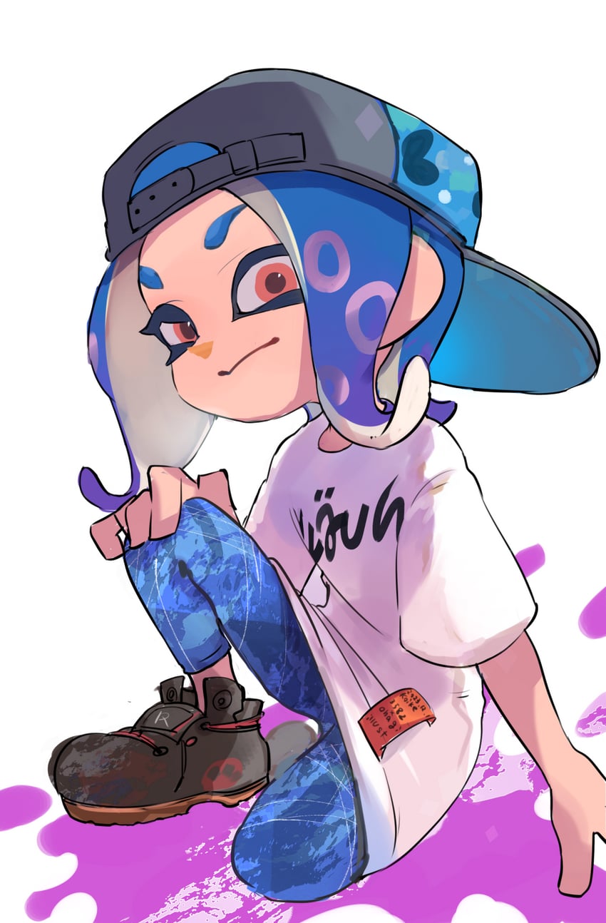 octoling player character and octoling girl (splatoon) drawn by koike3582
