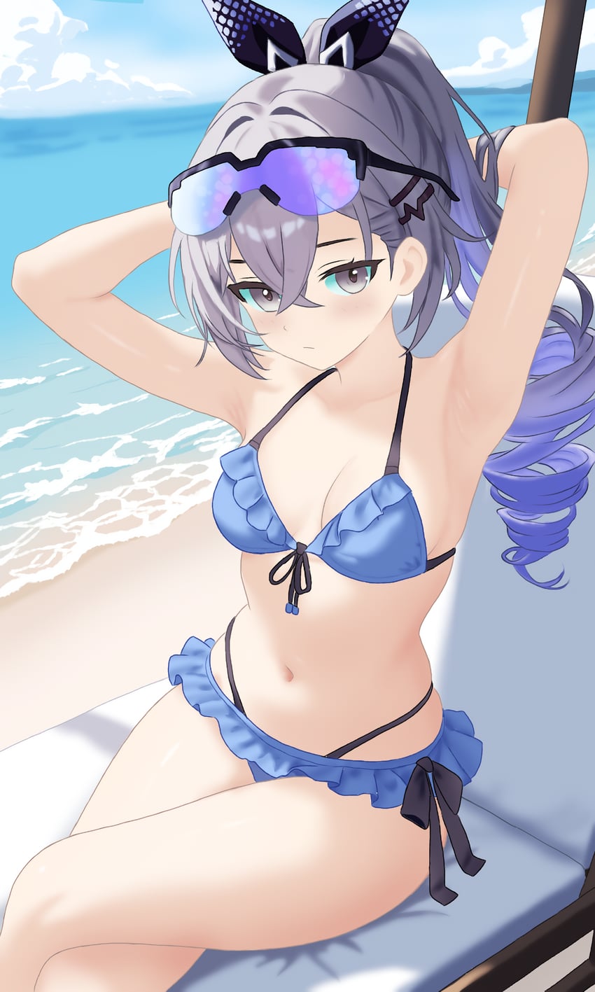silver wolf (honkai and 1 more) drawn by lewd_chan