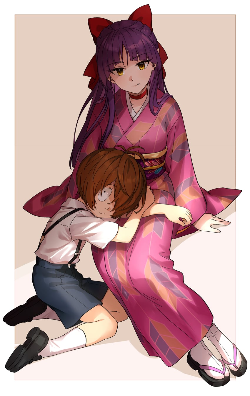 nekomusume, kitarou, and ryuuga sayo (gegege no kitarou) drawn by silanduqiaocui
