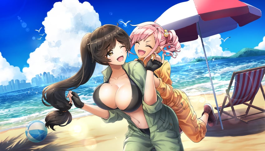yamaba yume and urami kana (dolphin wave) drawn by ootomo_takuji