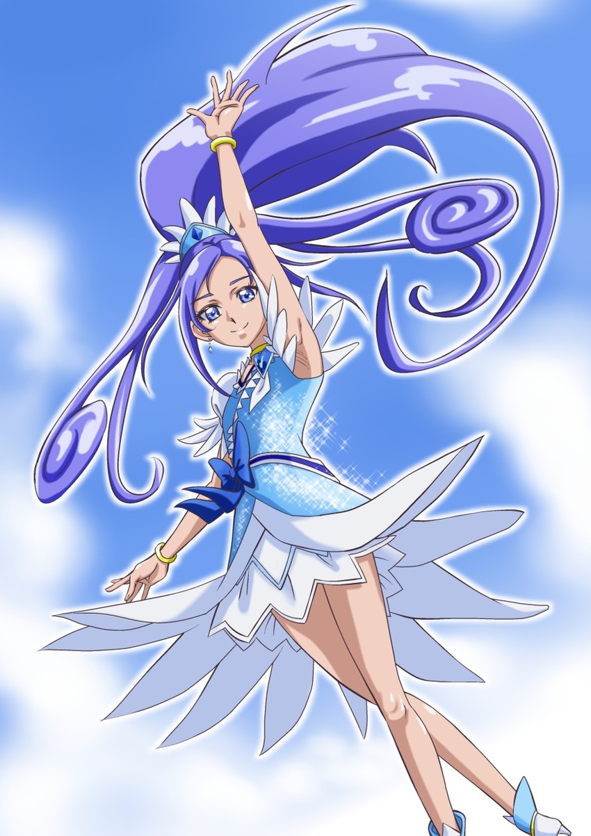 hishikawa rikka and cure diamond (precure and 1 more) drawn by peke_(nariyuki_koubou)
