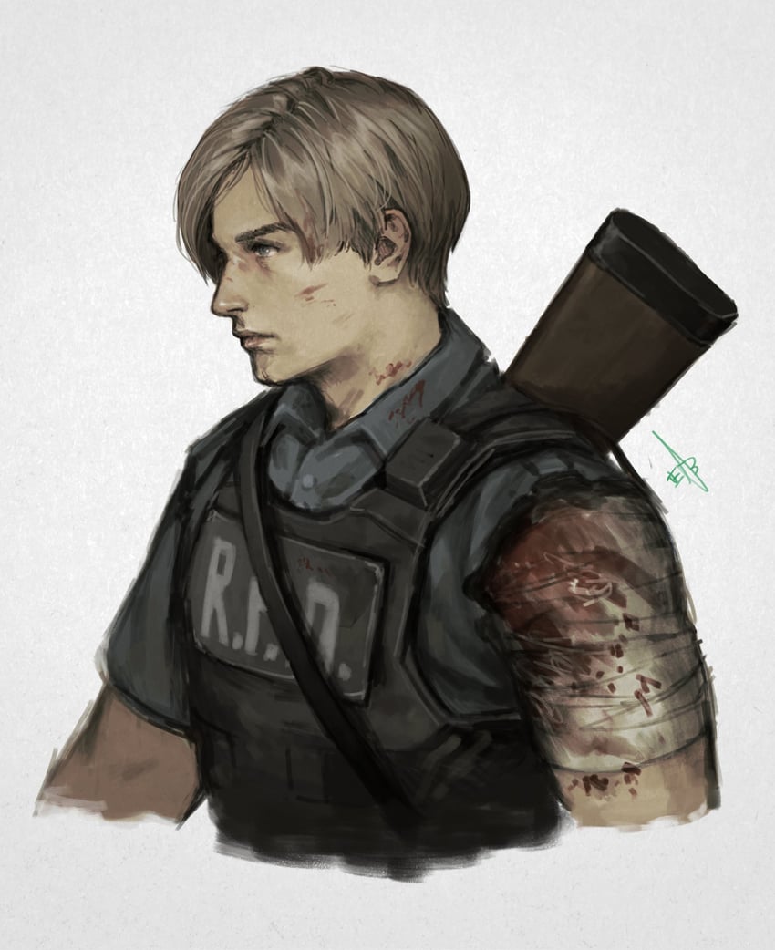 leon s. kennedy (resident evil and 1 more) drawn by ericson_blum