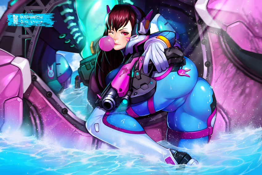 d.va (overwatch and 1 more) drawn by wookyung
